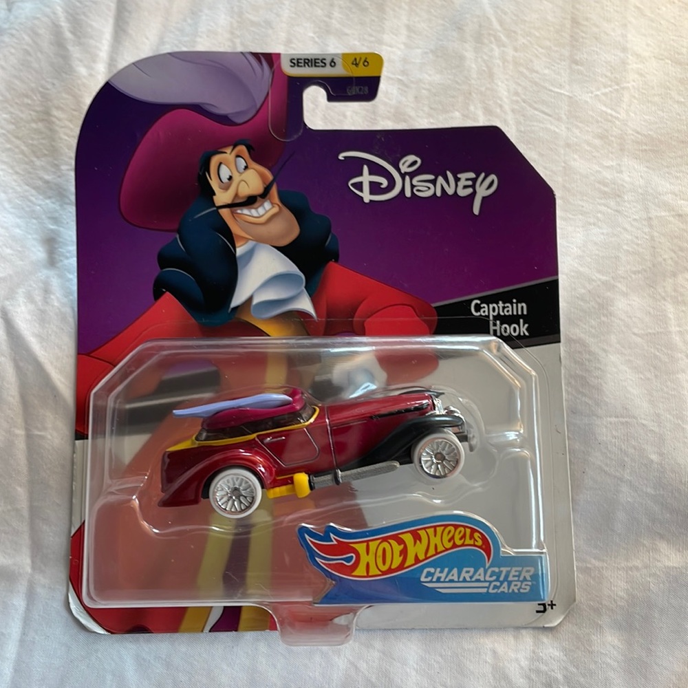 Disney Captain Hook hot wheels character cars